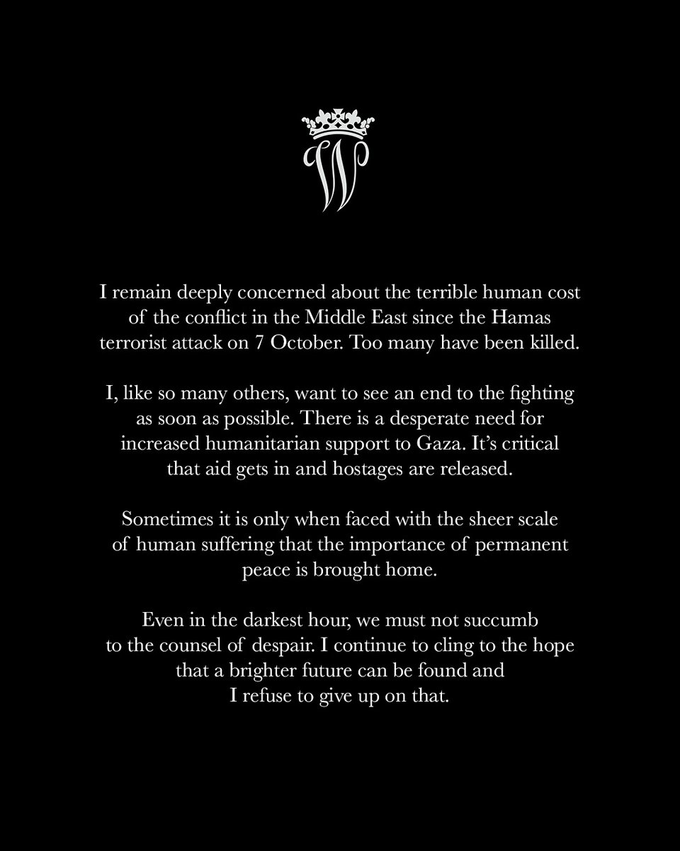 KensingtonRoyal's tweet image. A statement from The Prince of Wales