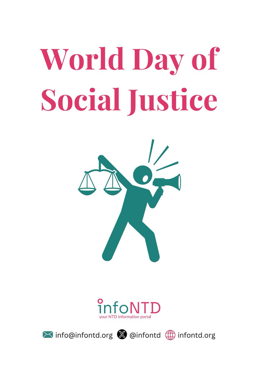 Today is World Day of Social Justice. It serves as a reminder to advocate and promote for equitable and inclusive societies that embrace people affected by NTDs. #BeatNTDs #SocialJusticeDay