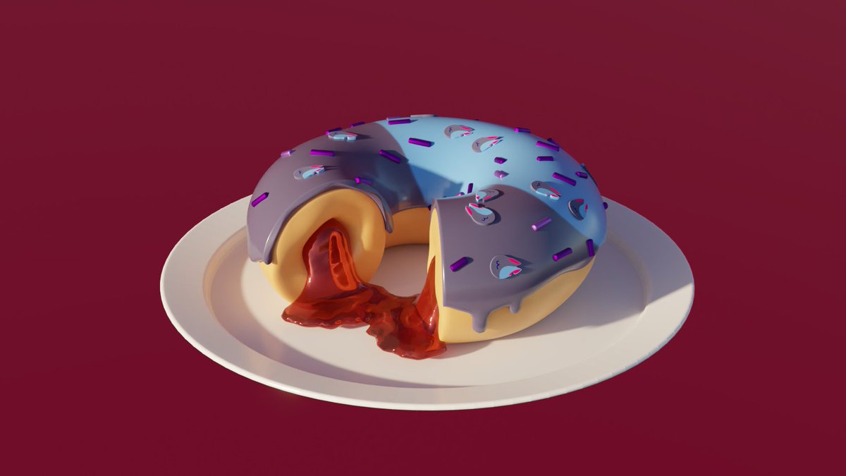 I was messing around with simple fluids and decided to revisit my favorite Halo Head themed pastry for an idea given to me by @CapeGloam!