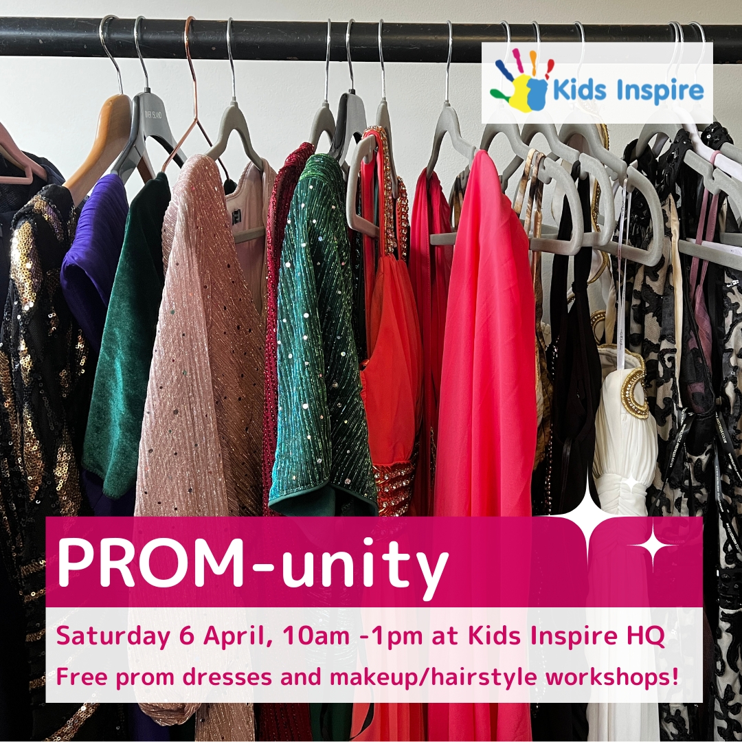 Brand new FREE event for Year 11 and Year 13 students!  Please help spread the word. 👗 Know someone who has a prom or leavers' ball? PROM-unity is here to help! Free prom dresses and makeup/ hairstyling workshops.   kidsinspire.org.uk/community-enga… #Essex #Prom