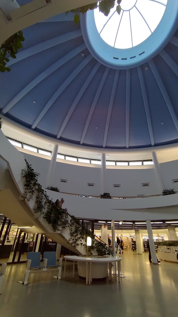 pispalanpicasso's tweet photo. Interior of Tampere main library, built in 1986. https://t.co/9Ku8OUGqkv