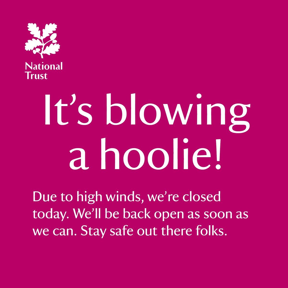 Hidcote is closed today, Wednesday 20 February, due to high winds. We expect to open as normal at 11am on Thursday. Please see the website for up-to-date information nationaltrust.org.uk/hidcote