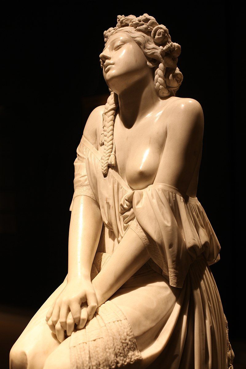 The Bride of the Sacred Songs (1854) by Gaetano Motelli (1805-1858). #Sculpture