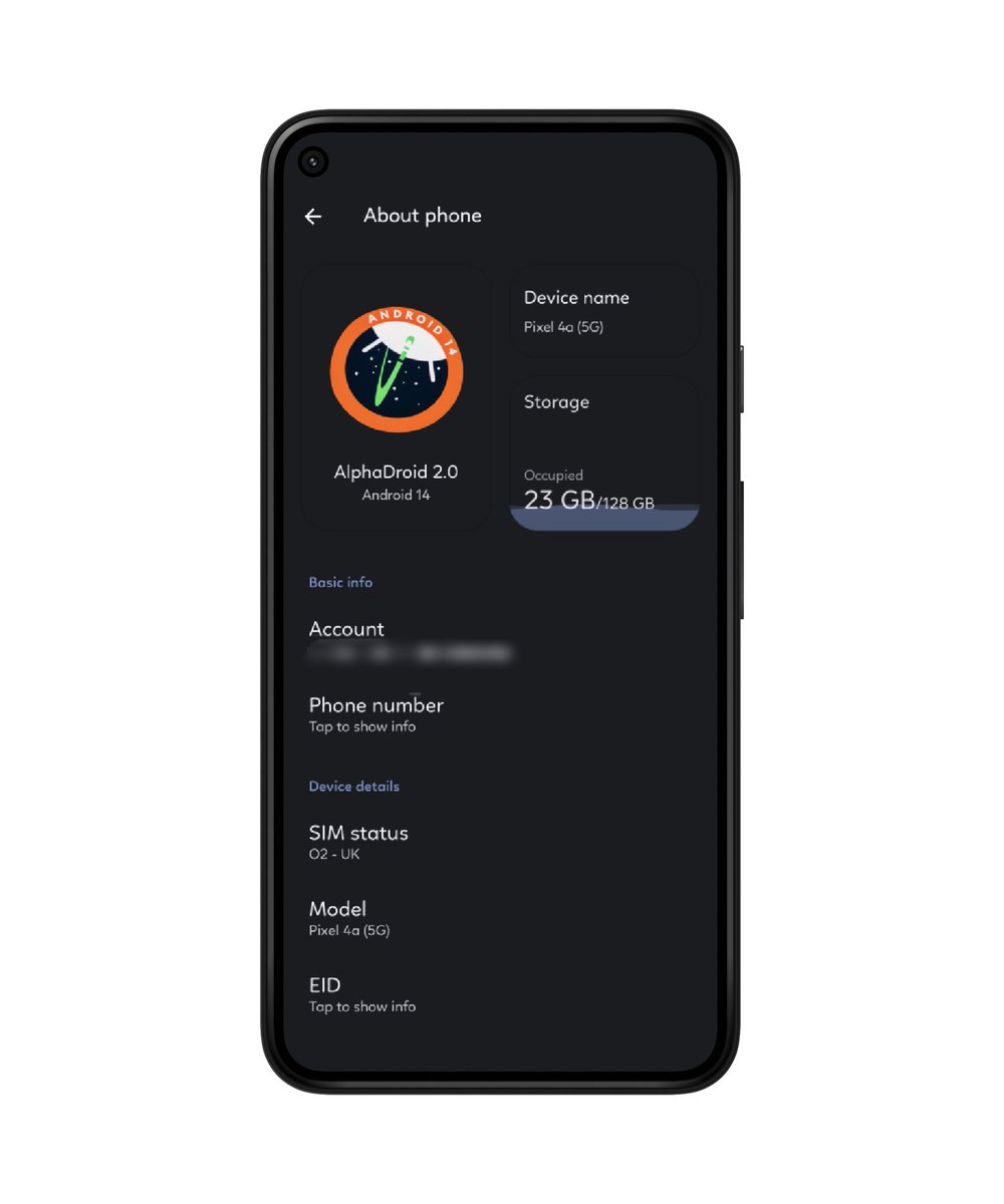 debugtiger's tweet image. AlphaDroid 2.0 for Pixel 4a 5G

#AOSP #OpenSource #AlphaDroid