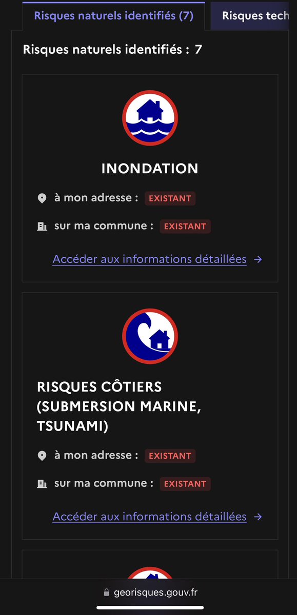 Ce matin une dame tout juste arrivée à l’aiguillon dit « le notaire ne nous l’avait pas dit »… depuis quand les notaires et #agentsimmobiliers préfèrent louper une vente en millions en disant la vérité ? Sur georisque il n’y a pas de doutes sur la possibilité de submersion