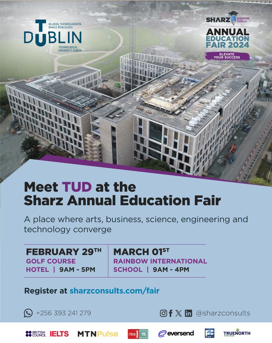 What to expect: It is only 9 days to go & @SharzConsults has prepared a great deal of amazing offers; 1.Come meet @WeAreTUDublin, at this year’s fair and #ElevateYourSuccess, #WithSharz & #StudyAbroad.