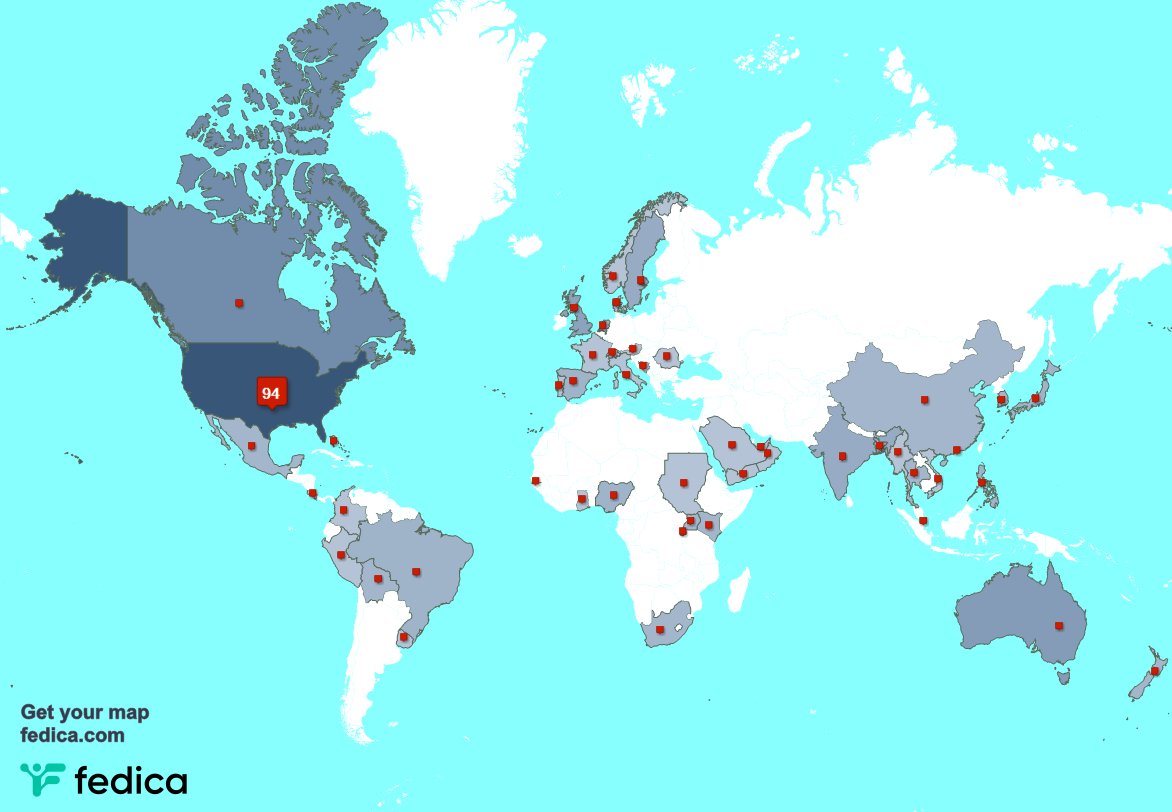 I have 11 new followers from USA 🇺🇸 last week. See fedica.com/!ValVerdeSupt