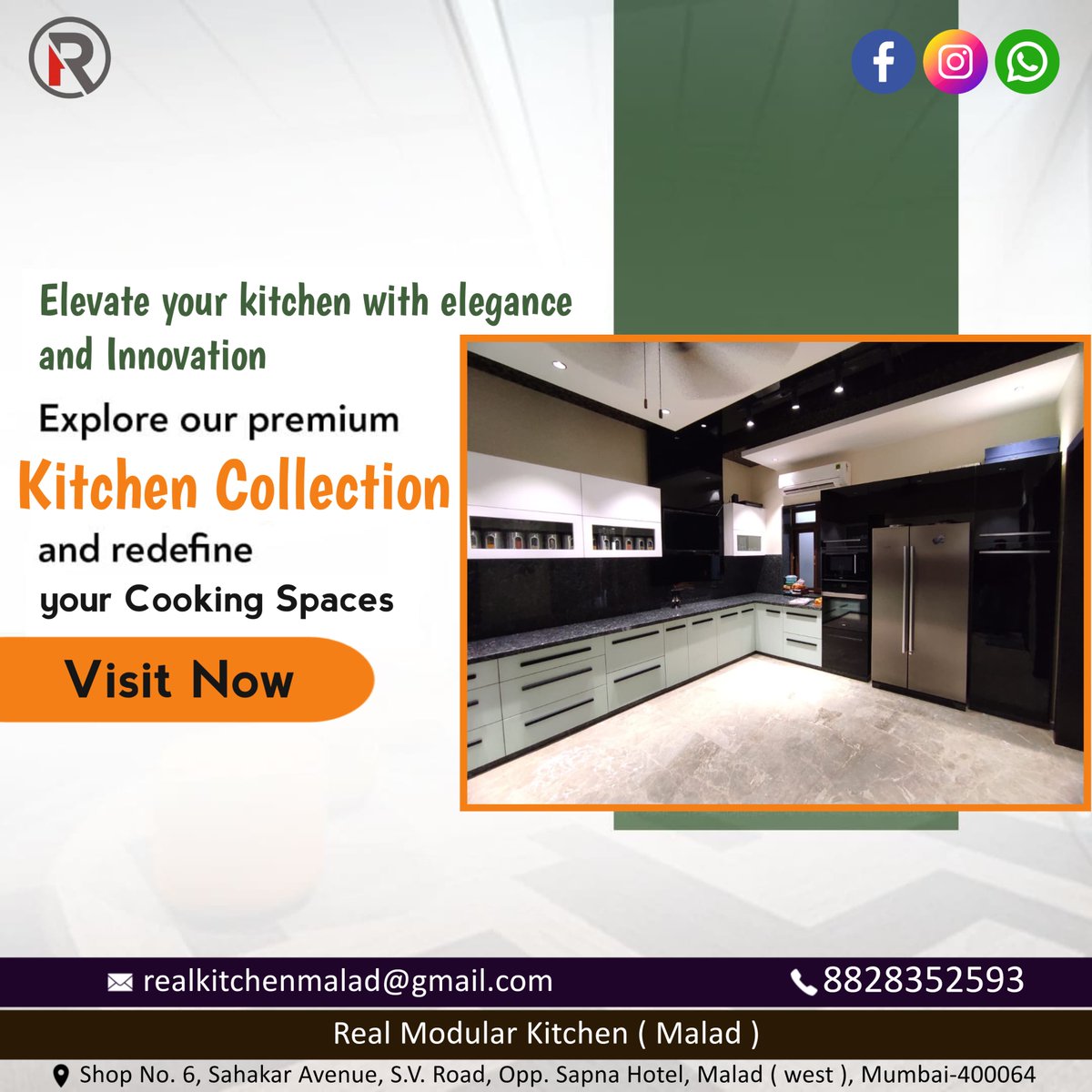 realmalad's tweet image. &quot;Elevate your cooking experience with the beauty of functionality. Welcome to my modern haven – the real modular kitchen! 📷 #KitchenInspiration #HomeGoals&quot;

Contact:8828352593
Email :realkitchenmalad@gmail.com

#RealModularKitchen
#ModularKitchenDesign
#KitchenTransformation