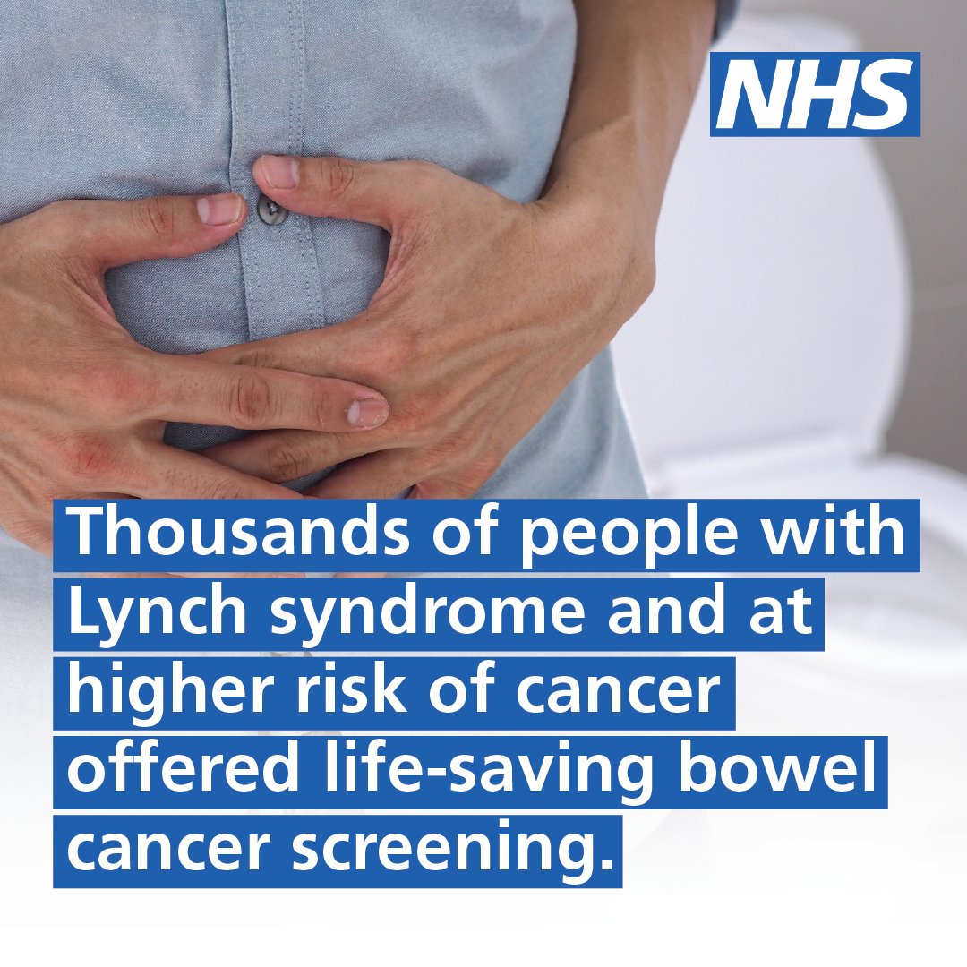 Routine bowel cancer screening is now being offered to people with Lynch syndrome, a genetic condition that increases the chance of certain cancers. Read how this will help to identify bowel cancers earlier, when successful treatment is more likely. ➡️ england.nhs.uk/2024/02/thousa…