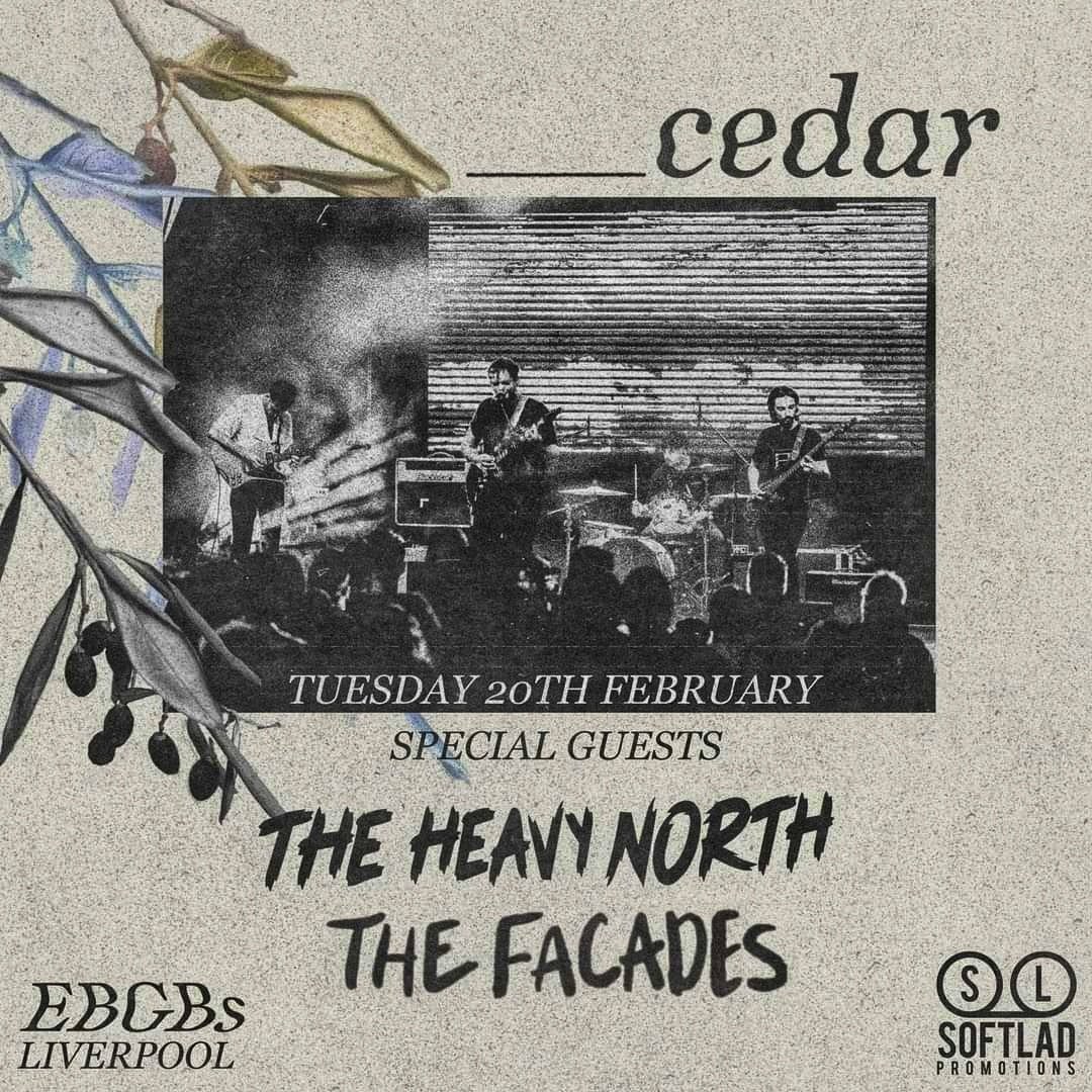 💥TONIGHT💥 We play a stripped-back set at @ebgbsliverpool (@HeebiesBasement) with Gibraltar's post-punk/indie 4-piece #Cedar courtesy of @Softladpromos 7.30pm Doors 8pm @thefacadesband 8.45pm @theheavynorth 9.30pm #Cedar Ages 18+ Last few £7 tickets available until 6pm…