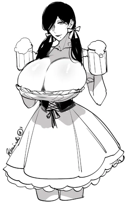 仕上げてないらくがき爆乳バニーおばさんでてきた気分によりけりでおっぱいのでかさが変わりすぎなのよな普通にww 