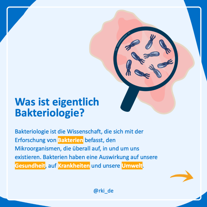 rki_de's tweet photo. 🦠Bakterien existieren überall in, auf und um uns herum. Sie beeinflussen unsere Gesundheit – vor allem zum Guten, doch sind sie auch für die Entstehung von Krankheiten verantwortlich.
In den nächsten Wochen widmen wir ihnen unser #wasisteigentlich. Heute zum Thema Bakteriologie.