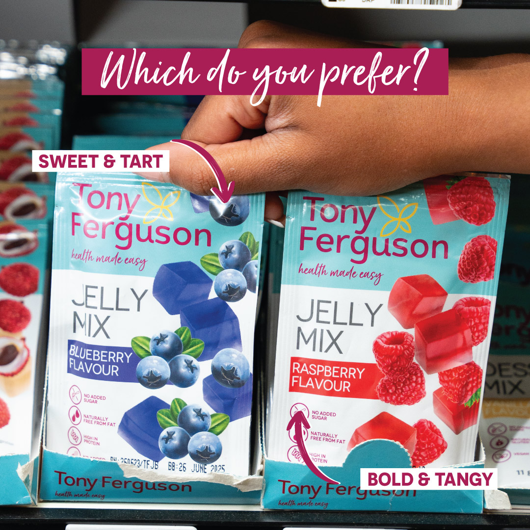 TFWeightlossSA's tweet photo. Blueberry Jelly Mix vs. Raspberry Jelly Mix! 🫐🍇 Which fruity sensation would you choose to take your dessert game to the next level? Dive into the delightful debate and share your favourite below! 🍓💜 #JellyWars #BerryliciousChoices #SweetDecisions https://t.co/GJgdNPcvPQ