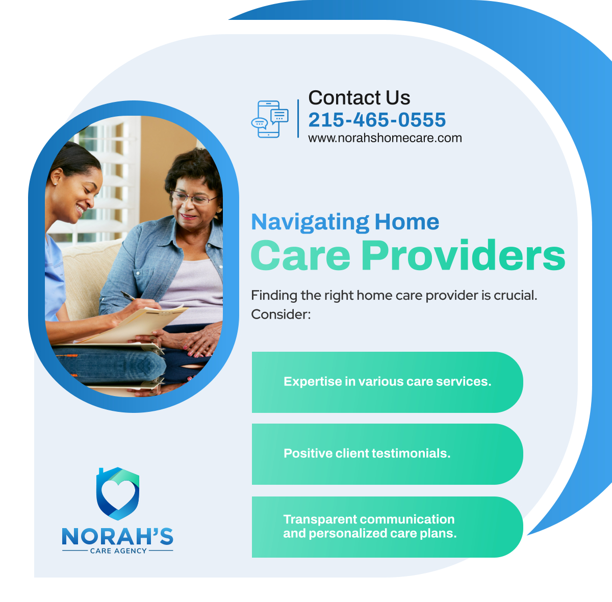 The search for the perfect home care provider is pivotal for your peace of mind. Dive into these insightful tips to make an informed decision. Provide your loved ones with the best care they deserve. 

#PhiladelphiaPA #HomeCare #HomeCareProvider