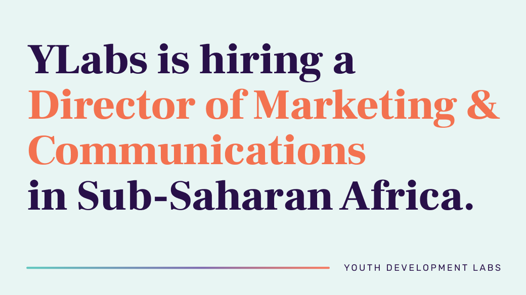 YLabsGlobal's tweet photo. 🎙 We are Hiring!

Are you passionate about the health and opportunity of young people? Are you a bold and passionate creative? This opportunity is for you!

Join our team as Director of Marketing &amp; Communications in Sub-Saharan Africa.

📑Apply Today: https://t.co/sB65ODiseX https://t.co/Y1f93bKa1B