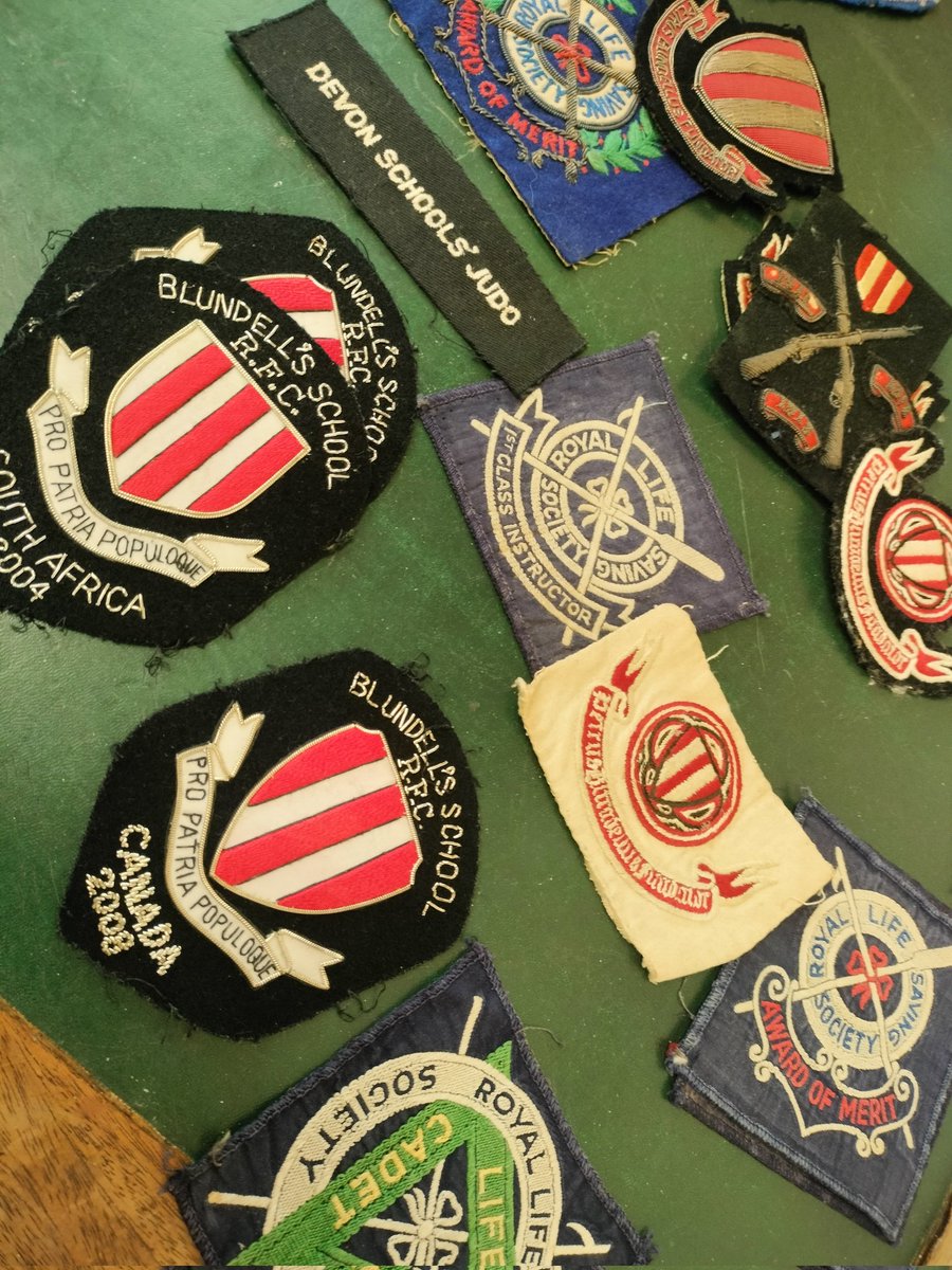 Badge sorting with a podcast. Very pleasant start to the day.