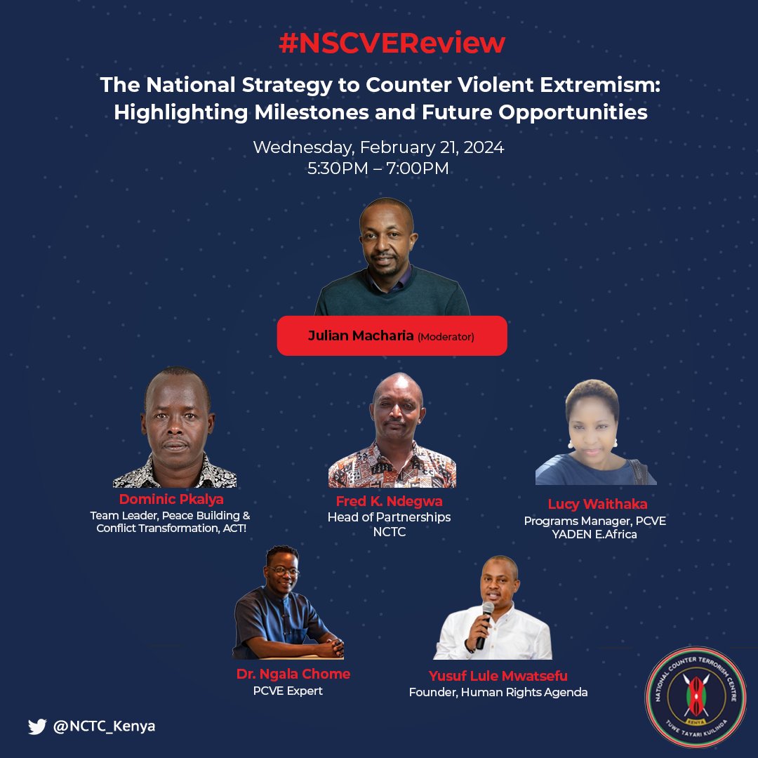 Meet our esteemed panelists who will highlight the milestones and future opportunities of the National Strategy to Counter Violent Extremism (NSCVE) in tomorrow's X Space starting at 5:30PM. Set your reminders! X Space Link: twitter.com/i/spaces/1vOGw… #NSCVEReview #SecureKe…