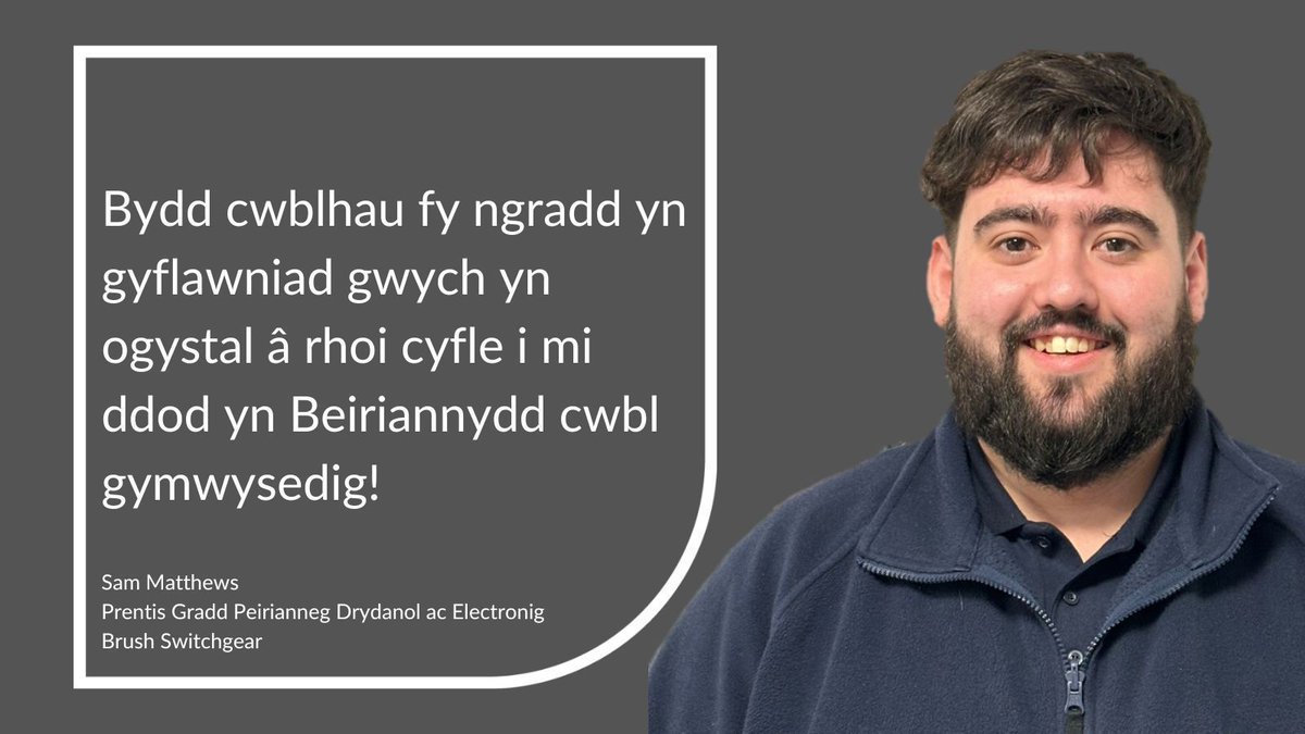 Degree Apprenticeships USW (@padegreeapps) on Twitter photo Mae prentis Peirianneg Drydanol Sam o Brush Switchgear, Coed Duon yn dweud wrthym sut daeth ef yn Brentis Gradd <a href="/De_Cymru/">Prifysgol De Cymru</a> a beth mae'n ei olygu i'w yrfa mewn Peirianneg yn y dyfodol.
Darllenwch stori Sam: buff.ly/42qjX7Z Mae prentis Peirianneg Drydanol Sam o Brush Switchgear, Coed Duon yn dweud wrthym sut daeth ef yn Brentis Gradd <a href="/De_Cymru/">Prifysgol De Cymru</a> a beth mae'n ei olygu i'w yrfa mewn Peirianneg yn y dyfodol.
Darllenwch stori Sam: buff.ly/42qjX7Z