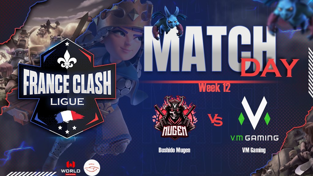 📢 ANNONCE 📢 📆 Mardi 20 Février 2024 ⏰ 19h00 🏆 Mulan Cup NA Ro32 ⚔️ Anarkhia 🆚 GW esports ⬇️ ⏰ 21h00 🏆 France Clash Ligue ⚔️ LAP E Sport 🆚 2late4S'plit ⬇️ ⏰ 22h00 🏆 France Clash Ligue ⚔️VM Gaming 🆚 Bushido 🎦 Live on Twitch twitch.tv/hephaistoscoc