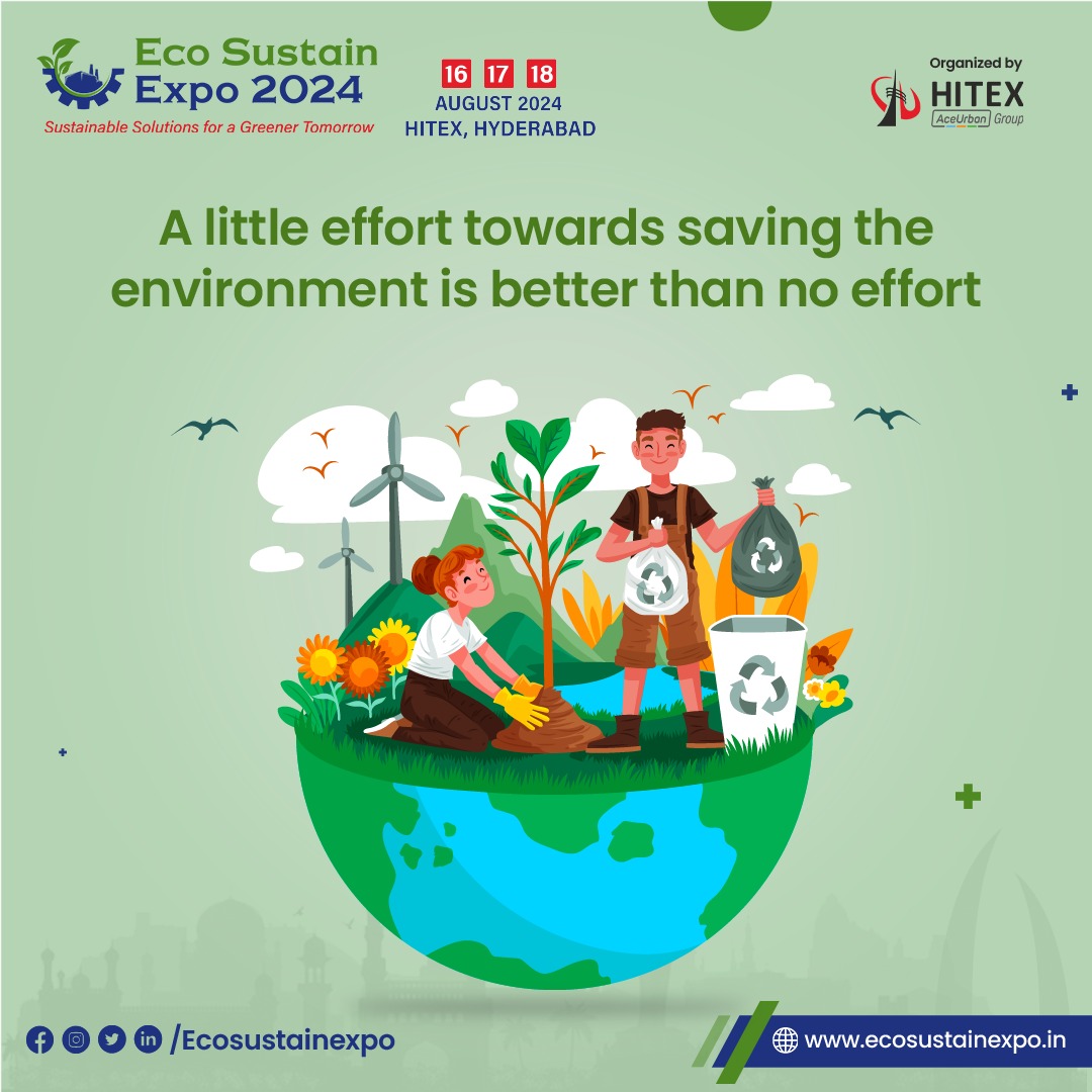 Even small efforts towards environmental conservation can yield significant benefits. 

#Conservenature #Gogreen #Sustainableliving #Ecofriendly #Innovation #Industryexperts #Exhibition #Togetherwecan #Ecosustainexpo #EnvironmentalSolutions #EcoExhibition #FutureOfSustainability