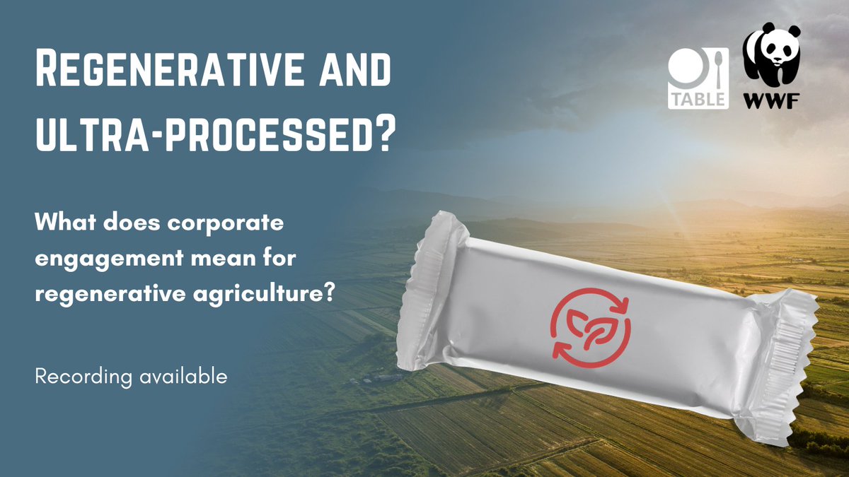 The recordings for Part 1 & Part 2 of 'Regenerative & ultra-processed? What does corporate engagement mean for regenerative agriculture?' are now available! Find the recordings, summaries, & shared resources here: tabledebates.org/research-libra…
