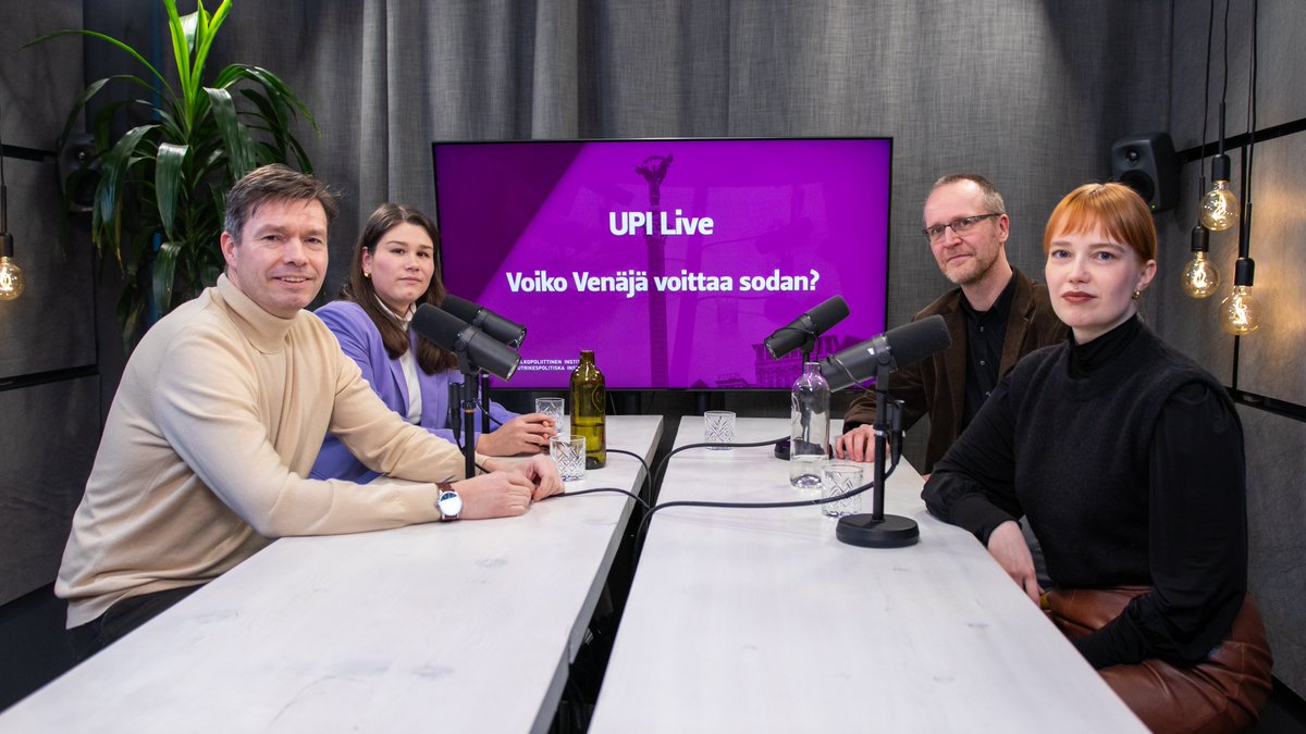 Viime viikkoisessa #UPILive'ssä kysyttiin, voiko Venäjä voittaa kaksi vuotta kestäneen sodan Ukrainassa. 🔍 Jäikö lähetys näkemättä? Tämä ja UPI Liven aiemmat jaksot ovat kuunneltavissa Spotifyssa sekä muissa #podcast-palveluissa. ➡️ open.spotify.com/show/6hDdjIsmX…