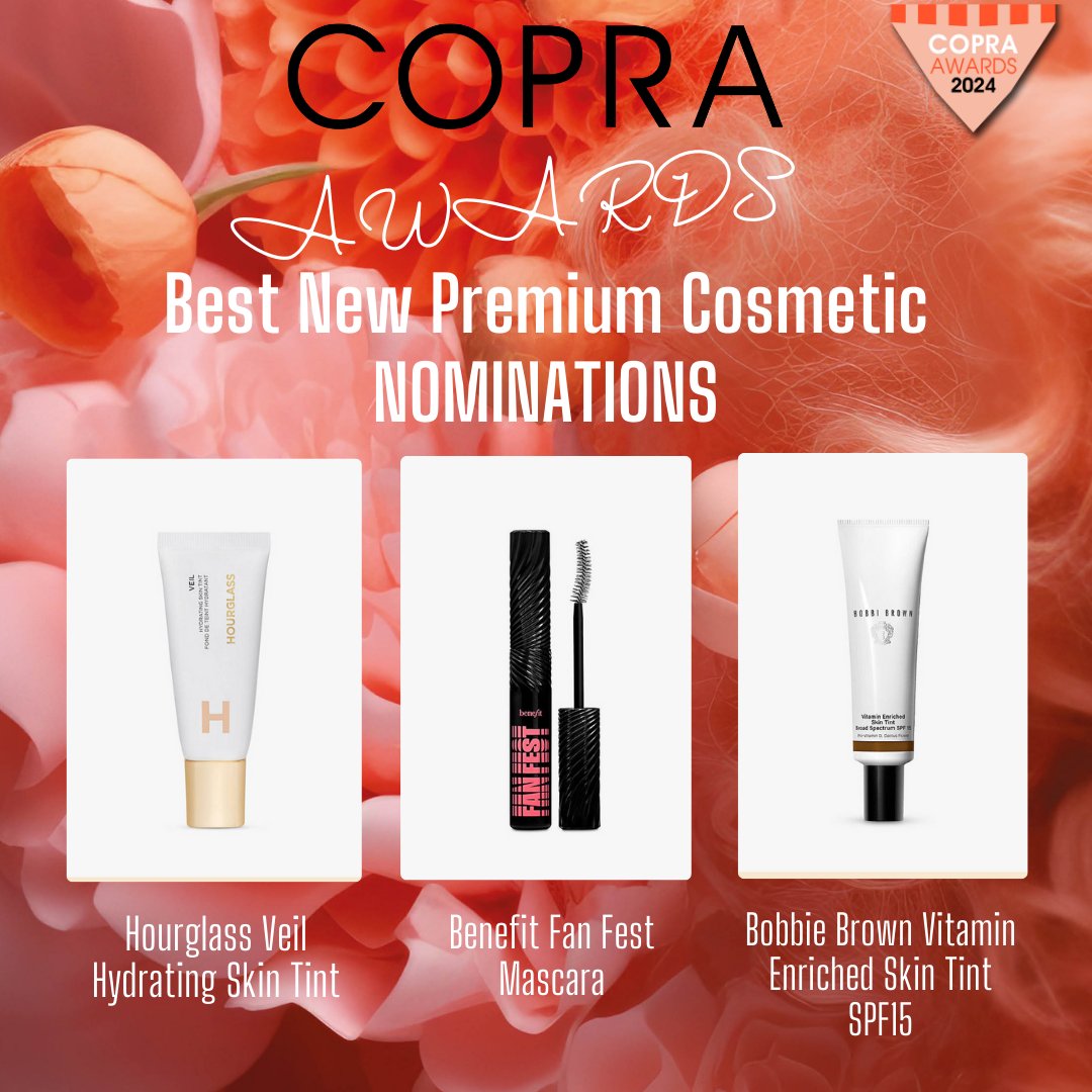 Copra (@copraorg) on Twitter photo Copra Awards 2024 Nominations!
Congratulations to all our #COPRAawards 2024 Finalists!
In the Category of Best New Premium Cosmetic...the nominations are :
<a href="/HourglassMakeup/">Hourglass Cosmetics</a>
<a href="/BenefitUK/">Benefit Cosmetics UK</a>
<a href="/BobbiBrown/">BobbiBrown Cosmetics</a> Copra Awards 2024 Nominations!
Congratulations to all our #COPRAawards 2024 Finalists!
In the Category of Best New Premium Cosmetic...the nominations are :
<a href="/HourglassMakeup/">Hourglass Cosmetics</a>
<a href="/BenefitUK/">Benefit Cosmetics UK</a>
<a href="/BobbiBrown/">BobbiBrown Cosmetics</a>