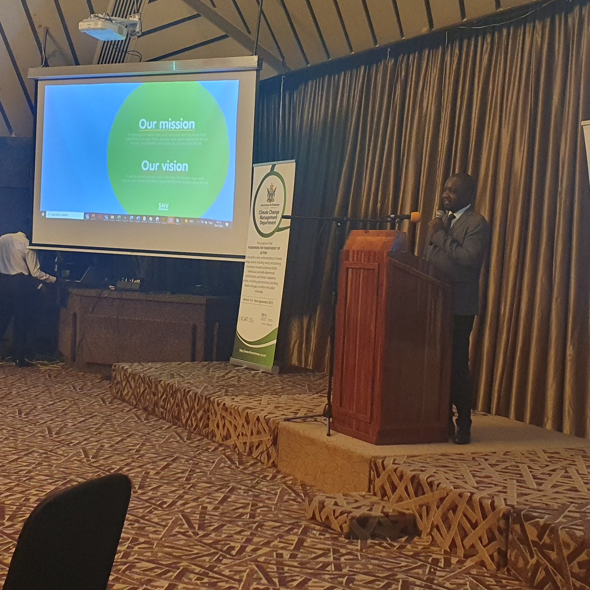RejoiceLunga's tweet photo. Today 20 Feb 2024 @SNVZimbabwe  in partnership with the @ClimateZimDept is launching the @ndcpartnership PAF project on Amplying the Role of Youth, Women &amp; People with Disabilities in implementing the Zimbabwe's revised NDC, NAP &amp; other climate related policies &amp; strategies https://t.co/wah65bOITn