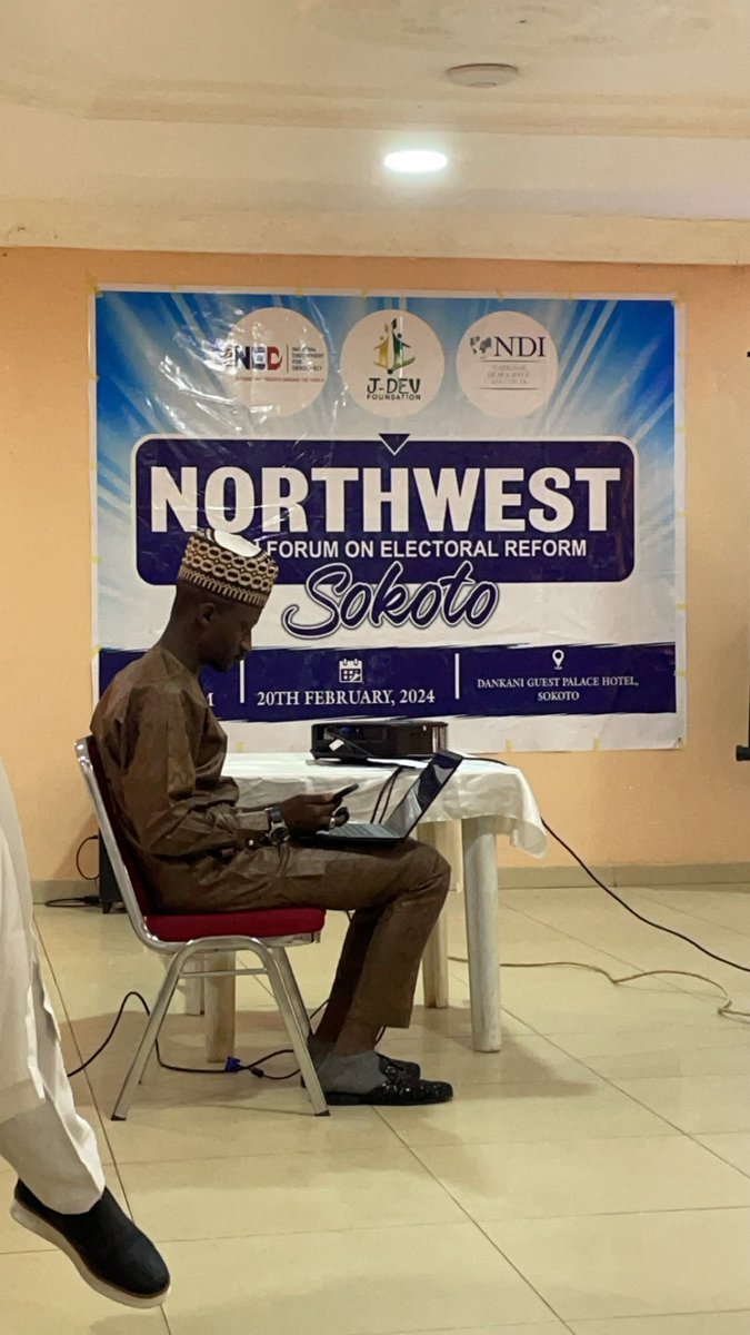 Currently participating in the Northwest Youth Forum on Electoral Reform in Sokoto organized by @jdevfoundation in partnership with @NDI @NEDemocracy #YouthElectoralReform