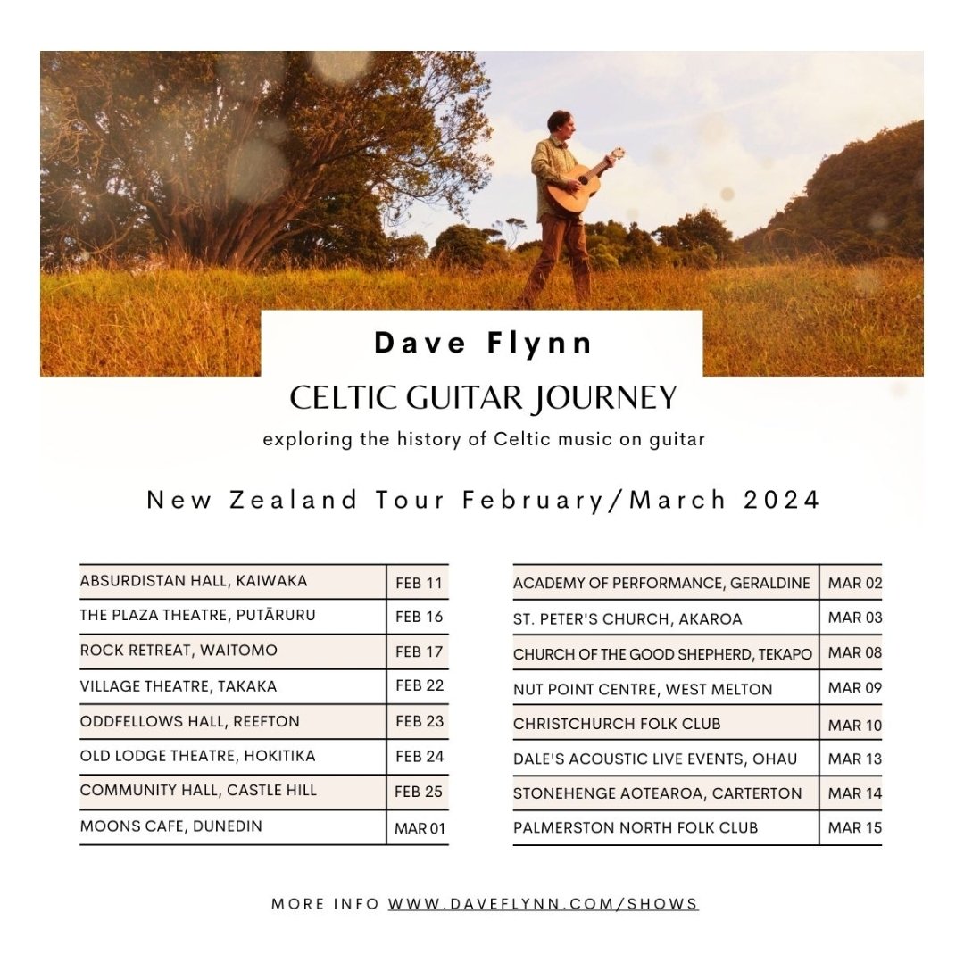 Catch Irish musician and composer <a href="/flynncomposes/">Dave Flynn</a> on his tour of NZ, kindly supported by <a href="/culture_ireland/">Culture_Ireland</a>. More details below 👇