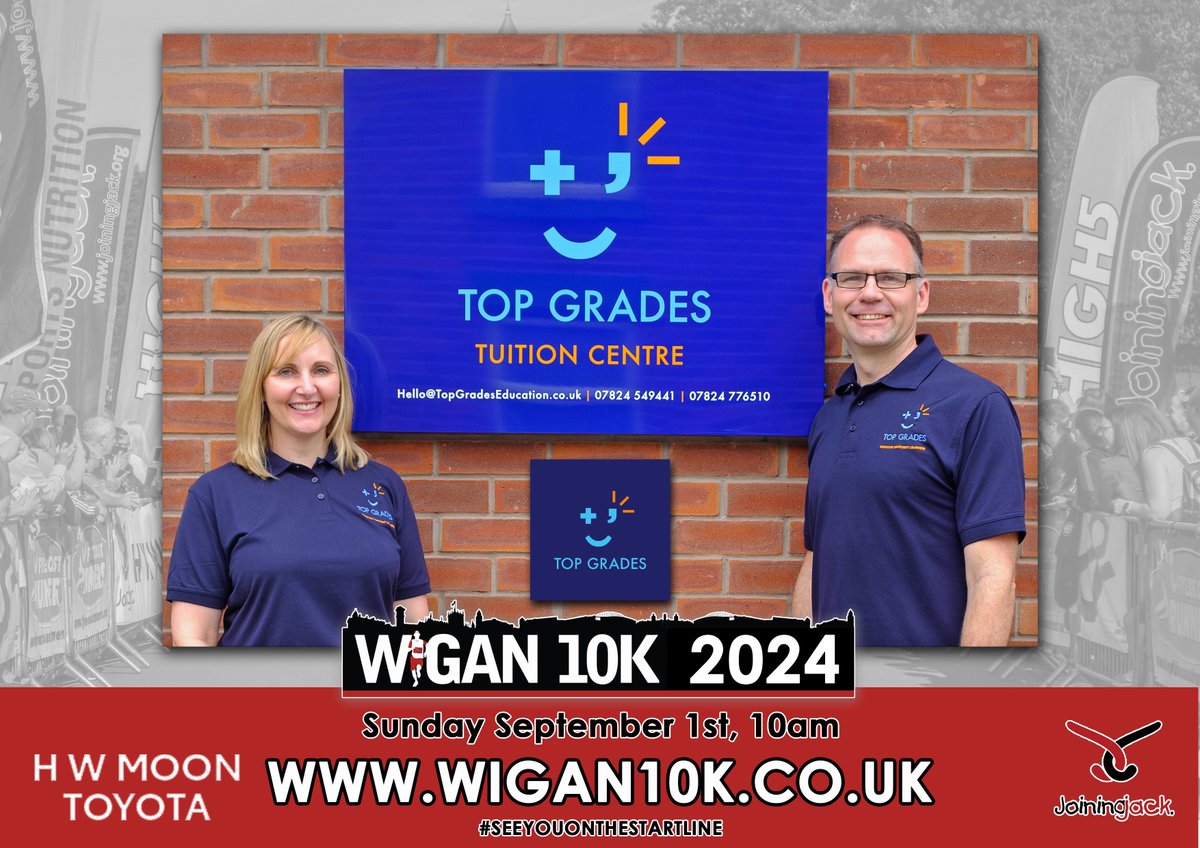 Delighted to welcome new Associate Sponsors for the 12th @HWMoonToyota Wigan 10k for @alljoinjack @Top_Grades_Ed ❤ wigan10k.co.uk @Bithells @wigan_travel @UncleJoesSweets @EnduranceCoach @hottubhirewigan @WiganCouncil @visitwigan #TeamJJ #seeyouonthestartline 👉👈