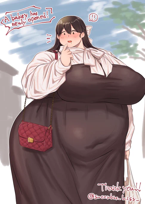 スケブ納品しましたおっとりでっかでっかお姉さん 