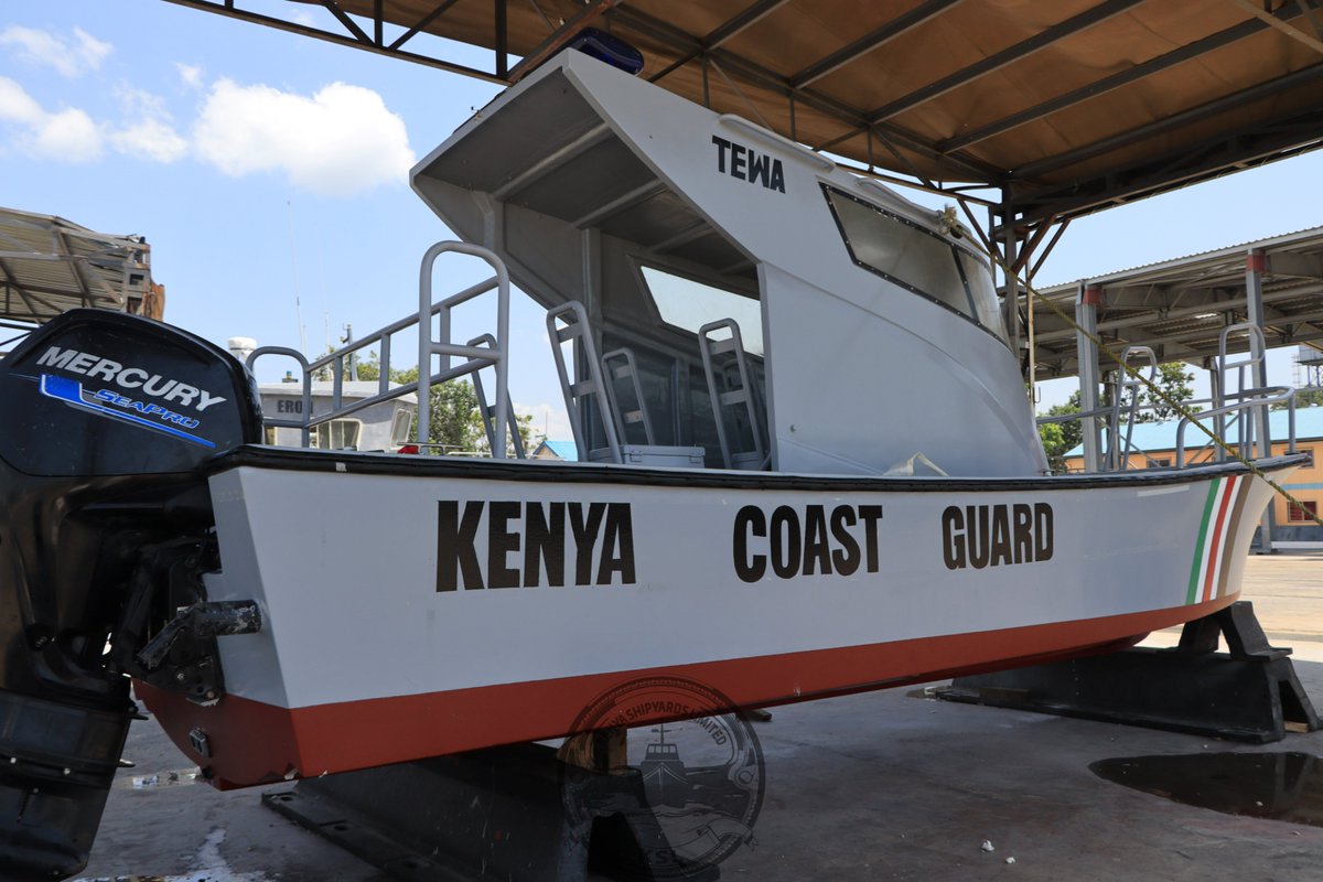 KenyaShipyards's tweet photo. MV Tewa, a fiber boat of @OfficialKCGS propelled by twin engine which was under maintenance has been restored back to maritime standards at Kisumu Shipyard. It has undergone several successful tests to ensure its safe during its operations within the waters. https://t.co/qTPWkYo2sI