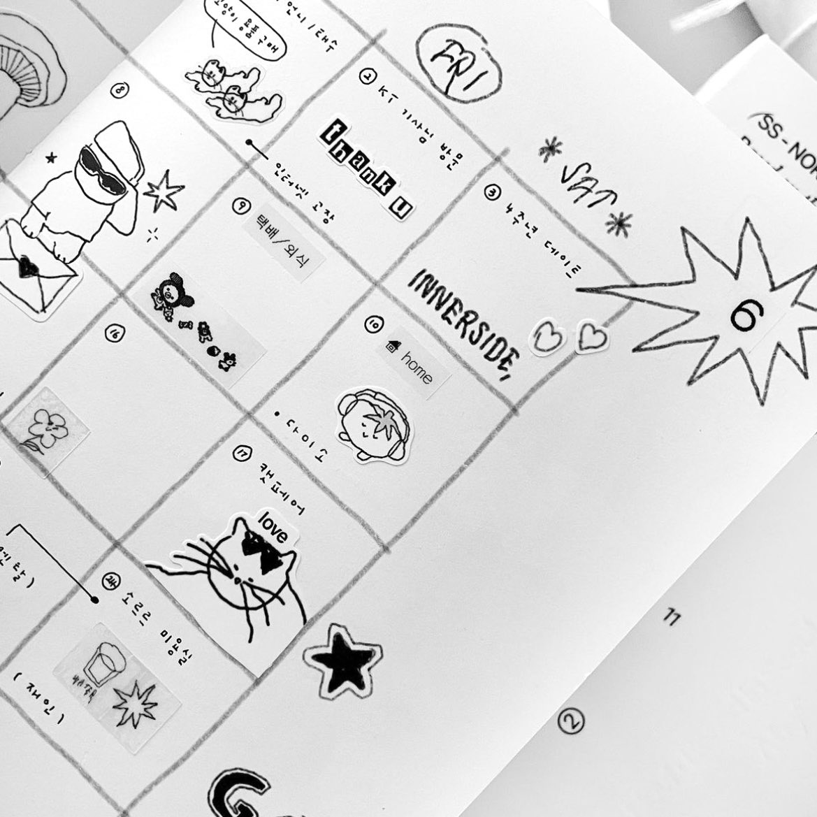 좋아하는 무채색 다꾸 모음집 ❹