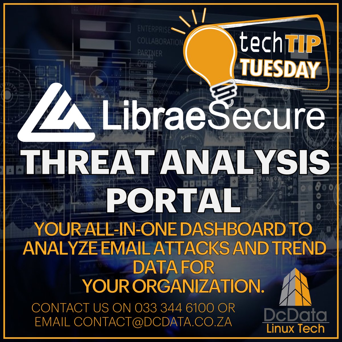 dcdata's tweet image. Threat Analysis Portal - Your all-in-one dashboard to analyze email attacks and trend data for your organization.

Regularly review and analyze threat data to stay ahead of potential risks. Knowledge is power in the world of cybersecurity!

#DcData #TechTipTuesday #LibraeSecure