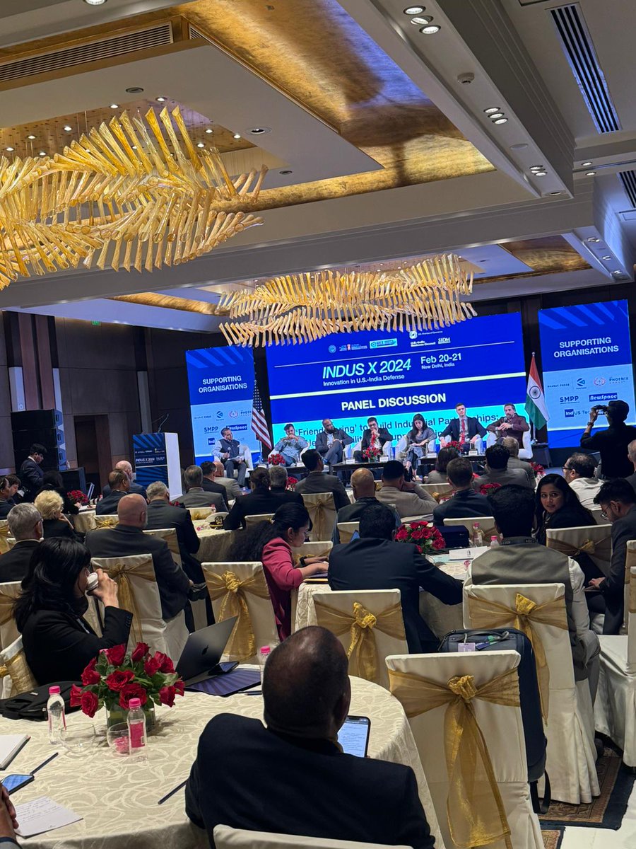 At #INDUS X, our panel session on 'Friendshoring' to Build Industrial Partnerships: New Capabilities &amp; Supply Chain Resilience explored how geopolitical circumstances offer an unprecedented opportunity for India-U.S. defense co-production. 🇮🇳🤝🇺🇸 Furthermore, the discussion