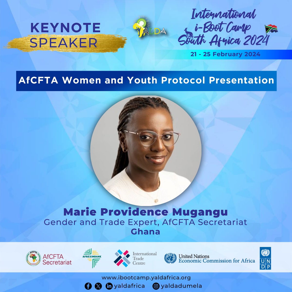 yaldafrica's tweet photo. Meet our Speakers!

YALDA i-Boot Camp 2024 is ON✨✨✨

"Breaking Information Barriers in Intra-Africa Trade: Accelerating Youth Inclusiveness in Implementing the AfCFTA"

#Entrepreneurship
#InvestingInAfrica
#ElevateYourCommunity
#ByAfricansForAfricans
#Youth4AFCFTA
#YoungAfricanLeadership