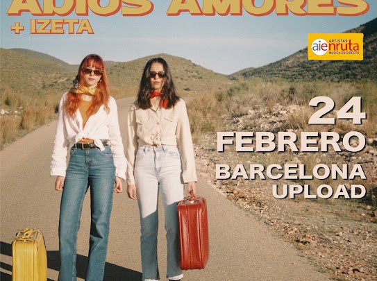 Barcelona! Aquest dissabte a @UploadBarcelona , concert d’ @_adiosamores amb banda completa, presentant El Camino (@SonidoMuchacho ). @aieartistas #artistasenruta