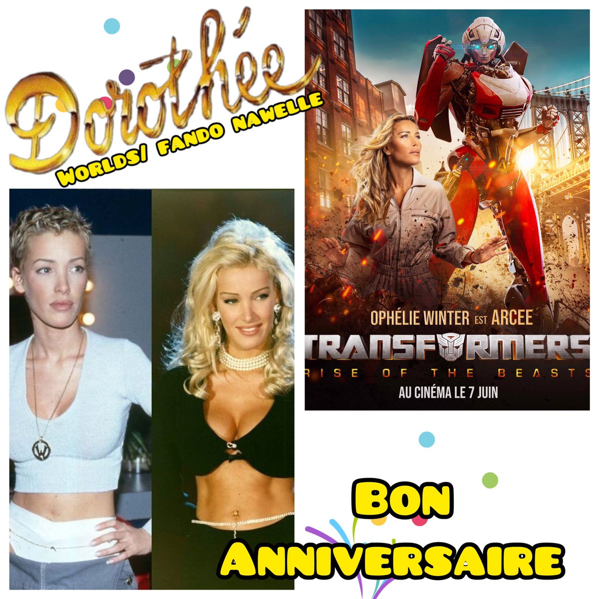 Bon anniversaire à Ophélie Kleerekoper, dite Ophélie Winter, née le 20 février 1974 à Boulogne-Billancourt, actrice, chanteuse et mannequin.
50 ans aujourd’hui 🥳🥳🥳❤️❤️❤️☘️☘️😍
#dorothéeworlds
#bonanniversaire
#Opheliewinter