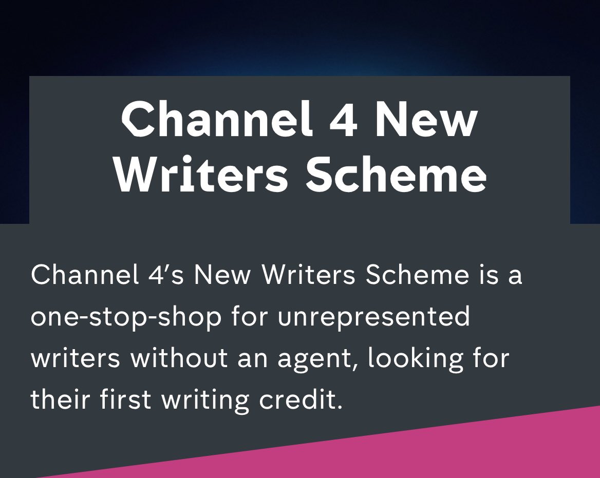 Bristol/SW writers ✍️
You have until 1 Mar to apply for C4’s New Writers Scheme!
First piloted in the SW (supported by us+<a href="/FilmHubSW/">Film Hub South West</a> <a href="/wshed/">Watershed</a> <a href="/UWEBristol/">UWE Bristol</a> <a href="/TheBottleYard/">Bottle Yard Studios</a>) C4 has hailed the scheme “a triumph” and are rolling it out to other regions too❤️
More: bit.ly/3wmkGex