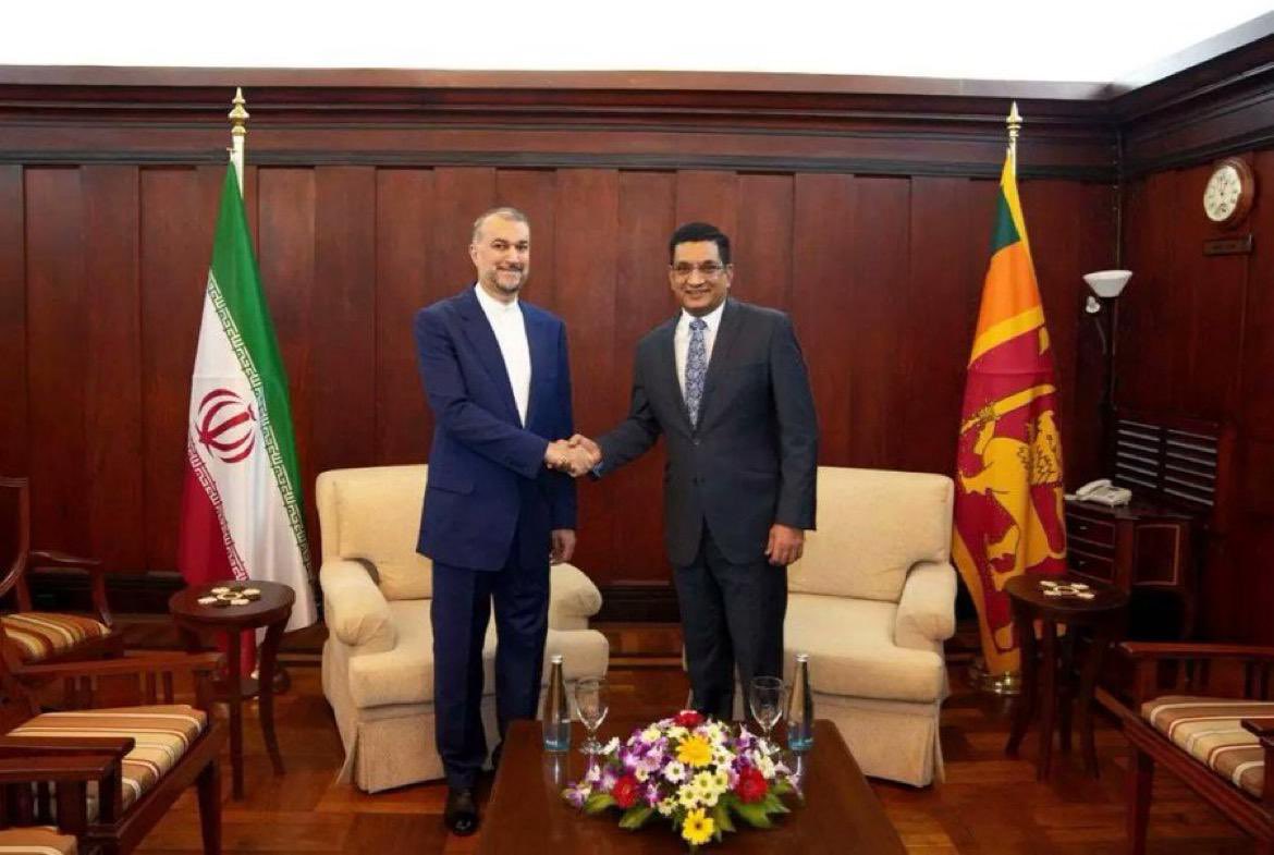 Pleased to welcome Dr. @Amirabdolahian, Minister of Foreign Affairs of #Iran and his delegation to #SriLanka. We had extensive discussions on further strengthening our cooperation in multiple areas, including the energy sector. We agreed to work closely and enhance our