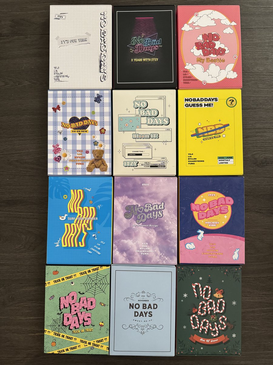 DFTKPOP's tweet photo. WTS LFB ITZY PH

NO BAD DAYS 12-MONTH COLLECTION
- Pre loved, incomplete inclusions, complete boxes
- See photos in the thread, all inclusions pictured

₱2300
Slightly negotiable https://t.co/MsrMrQTEC3