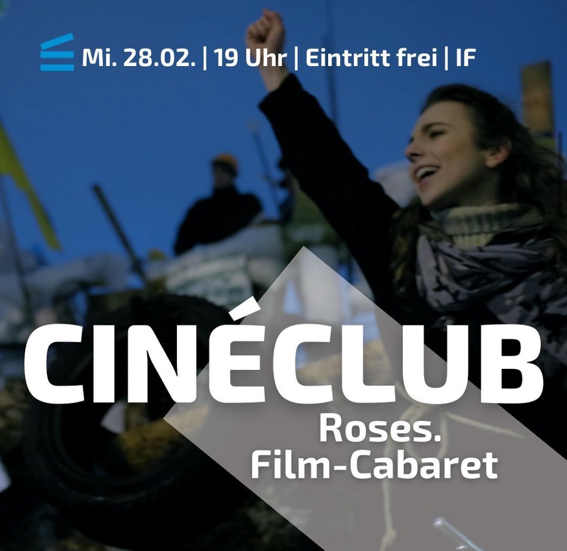 Nächste Woche zeigen wir in unserem monatlichen Cinéclub Stetsenkos „Roses. Film-cabaret”. In Kooperation mit dem @LewKopelewForum.