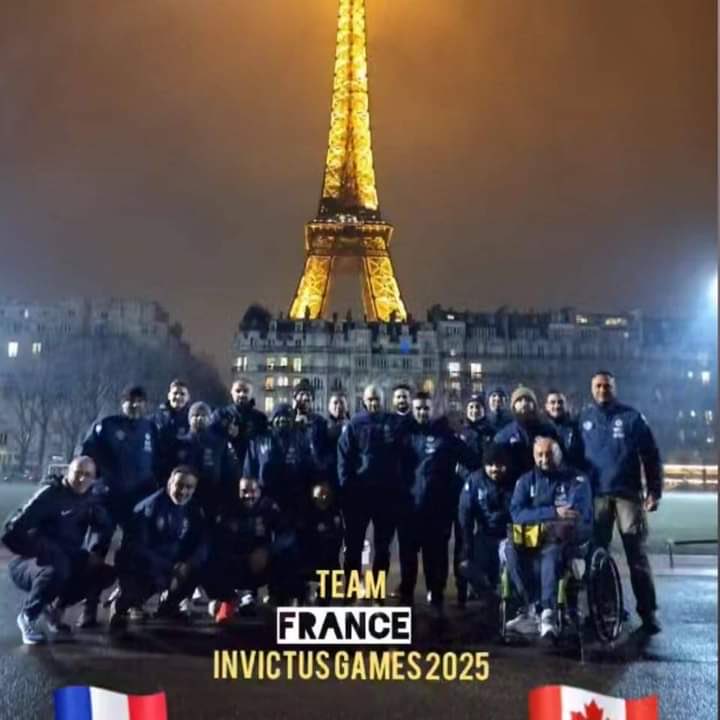 KayRoss96's tweet photo. Go Team France 🇲🇫
#InvictusGamesVancouverWhistler
#InvictusGames2025 💛🖤
#SharedJourney
#AHomeForRespect https://t.co/t90OsyTV3m