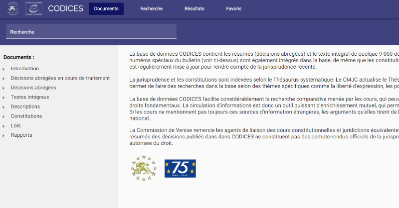 coe_esp's tweet photo. La #ComisióndeVenecia del #ConsejodeEuropa lanza nueva versión de su base de datos online #CODICES, un recurso completo de #jurisprudencia constitucional, con un sistema de búsqueda mejorado, dirigido a universitarios, profesionales del #Derecho y el público general.