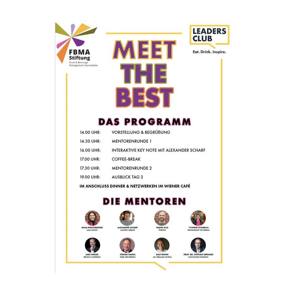 Morgen startet Meet the Best 2024. Wir freuen uns sehr und wünschen allen eine gute Anreise und eine tolle und informative Zeit!