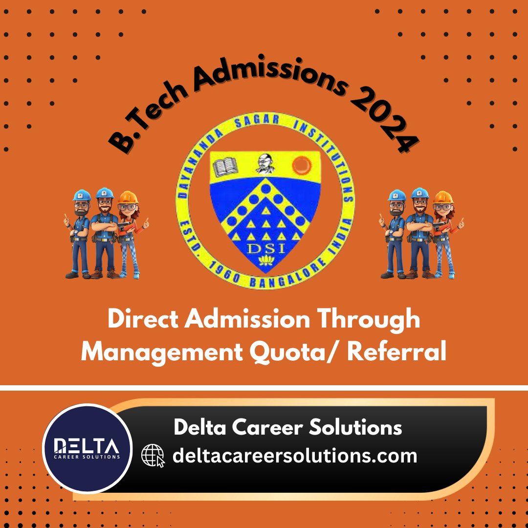B. Tech, Engineering Admissions 2024, through direct referrals or management quota. Call us now or visit our website

#engineering #engineeringadmission2024 #Btechadmission #Btech #dayanandsagarcollege #Bangalore