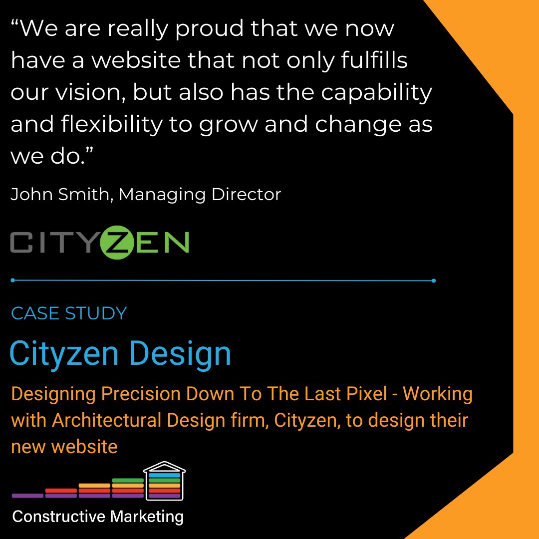 We've just finished a brand #NewWebsite for <a href="/CityzenDesign/">Cityzen</a> . As the client is a well-respected architectural design firm, it was important that the #design of the new #website met the same exacting standards of their work.

Read the case study here: bit.ly/3UKbU40