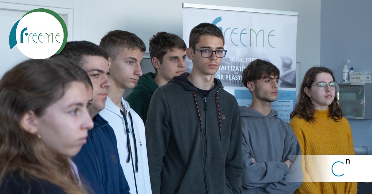 💫What a day for the @FreeMeProjectEU! 🔩Our partner, @CreativeNanoGR, welcomed to their facilities students from #EvaggelikiModelHighSchoolofSmyrna and introduced them to #electroplating and #platingonplastics. The future of innovation is in capable hands!💼🌟 #HorizonEurope