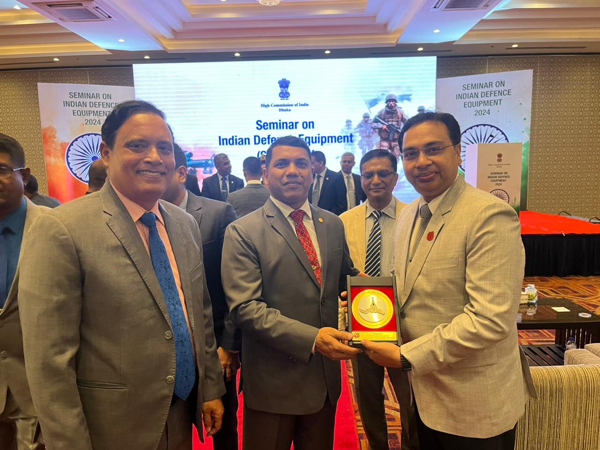 <a href="/connectaweil/">aweil</a> participated in Seminar for Indian defence Equipment '24 conducted by <a href="/ihcdhaka/">India in Bangladesh</a> at Dhaka Bangladesh. HC Pranay Verma graced the occasion with chief guest PSO (ARMED FORCES DIVISION)
Gen Mizanur Rahman Shameem. 
<a href="/DefProdnIndia/">Defence Production India</a> <a href="/DefenceMinIndia/">रक्षा मंत्री कार्यालय/ RMO India</a> <a href="/PMOIndia/">PMO India</a> 
Attended by